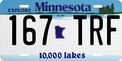 MN license plate 167TRF
