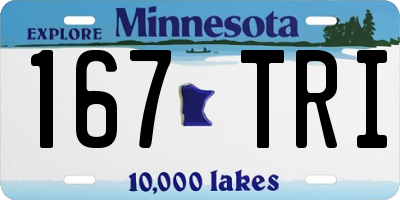 MN license plate 167TRI