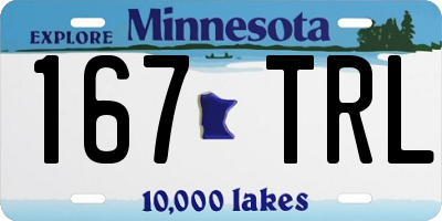MN license plate 167TRL