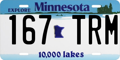 MN license plate 167TRM