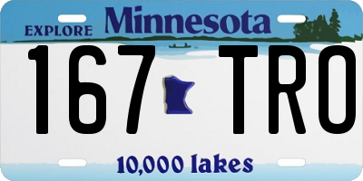 MN license plate 167TRO