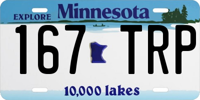 MN license plate 167TRP