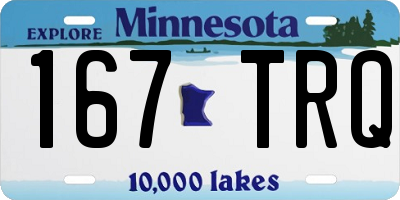 MN license plate 167TRQ