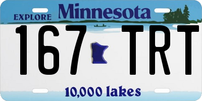 MN license plate 167TRT