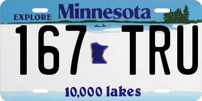 MN license plate 167TRU