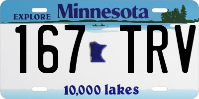 MN license plate 167TRV