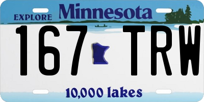 MN license plate 167TRW