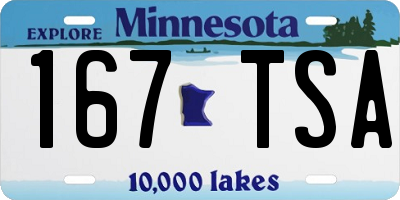 MN license plate 167TSA