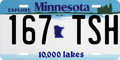 MN license plate 167TSH