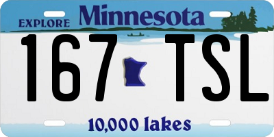 MN license plate 167TSL