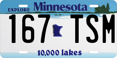 MN license plate 167TSM