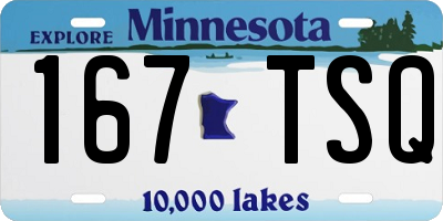 MN license plate 167TSQ