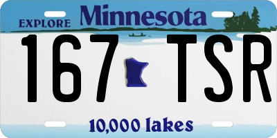 MN license plate 167TSR