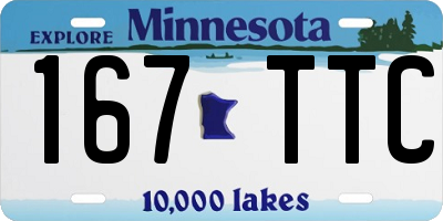 MN license plate 167TTC