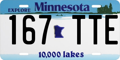 MN license plate 167TTE