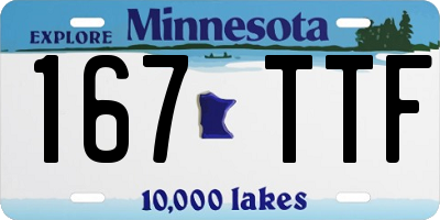 MN license plate 167TTF