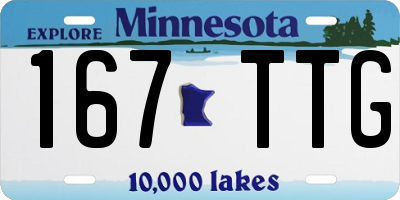 MN license plate 167TTG