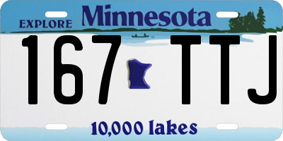 MN license plate 167TTJ
