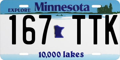 MN license plate 167TTK