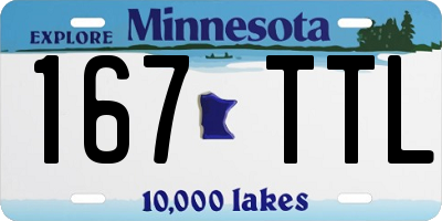 MN license plate 167TTL