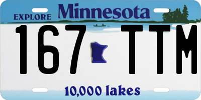 MN license plate 167TTM
