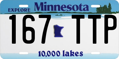 MN license plate 167TTP