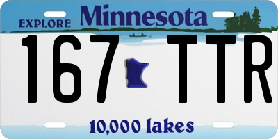 MN license plate 167TTR