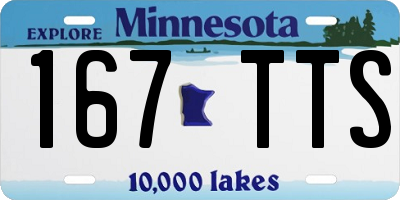 MN license plate 167TTS