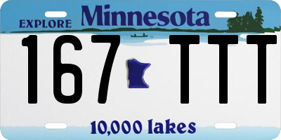 MN license plate 167TTT