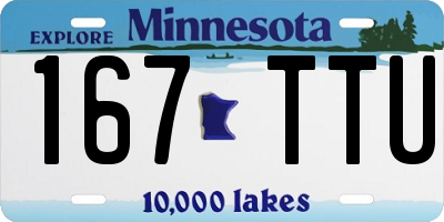 MN license plate 167TTU