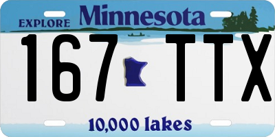 MN license plate 167TTX