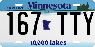 MN license plate 167TTY