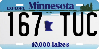 MN license plate 167TUC