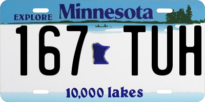 MN license plate 167TUH