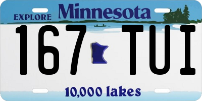 MN license plate 167TUI