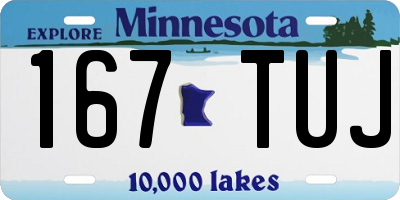 MN license plate 167TUJ