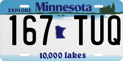 MN license plate 167TUQ