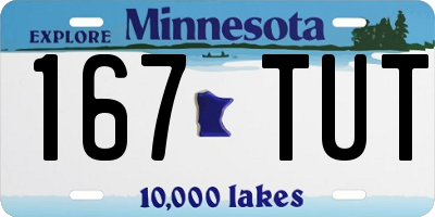 MN license plate 167TUT