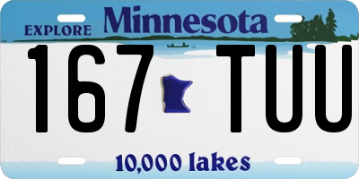 MN license plate 167TUU