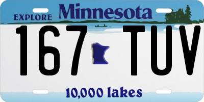 MN license plate 167TUV