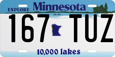 MN license plate 167TUZ