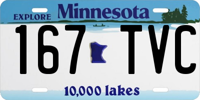 MN license plate 167TVC