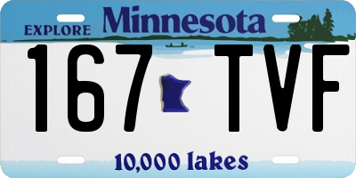 MN license plate 167TVF