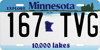 MN license plate 167TVG