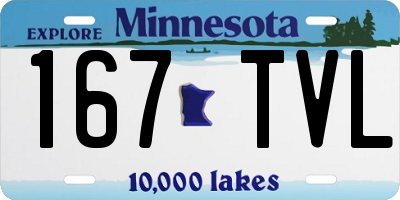 MN license plate 167TVL