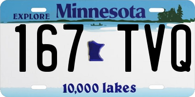 MN license plate 167TVQ