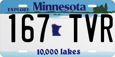 MN license plate 167TVR