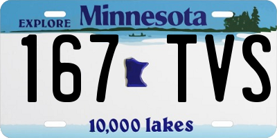 MN license plate 167TVS