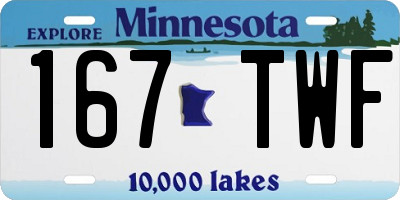 MN license plate 167TWF
