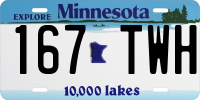 MN license plate 167TWH